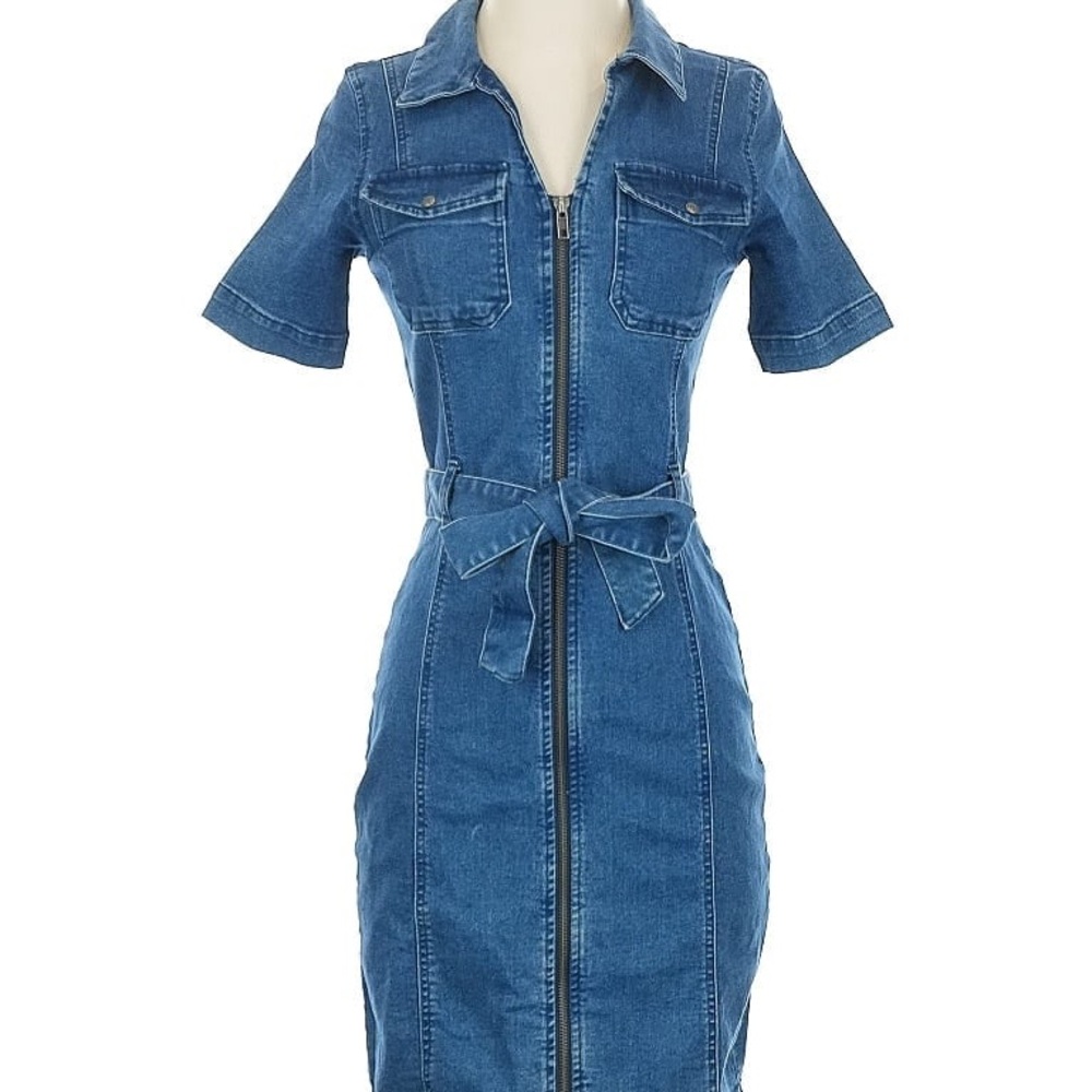 Noisy May Distressed Denim Dress
